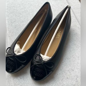 Chanel Ballerina Patent Toe Flats